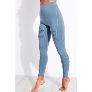 Alo Yoga High Waisted Moto Leggings Blue UNSIZED READ Active Yoga Workout Gym S